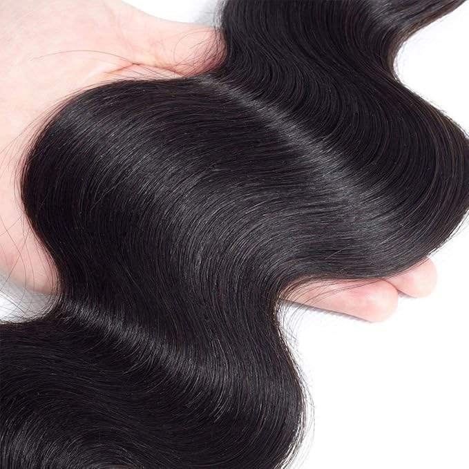 12A Human Hair Bundles 10 12 14Inch Body Wave Bundles Human Hair 100% Unprocessed Brazilian Virgin Hair 3 Bundle Deals Human Hair Extensions Quick Weave Natural Black
