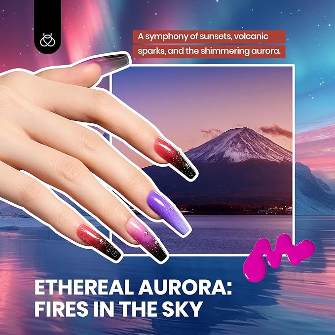 Beetles Gel Nail Polish Set, 36 Colors Gel Polish with Base Coat Glossy Matte & Glitter Gel Top Coat White Jelly Blue Mystic Wonderland Collection Pink Gifts for Women