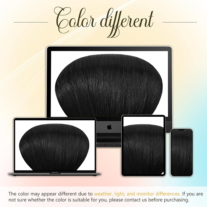 Black Clip in Hair Extensions Real Human Hair 15 Inch 75g Natural Human Hair Extensions Silky Straight Remy Human Hair Extension Clip ins for Women