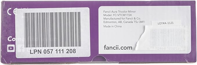 Fancii LED Makeup Vanity Mirror with 3 Light Setting and 15x Magnifying Mirror - Choose Between Soft Warm, Natural Daylight, or Neutral White Lights - Dimmable Countertop Cosmetic Mirror - Aura