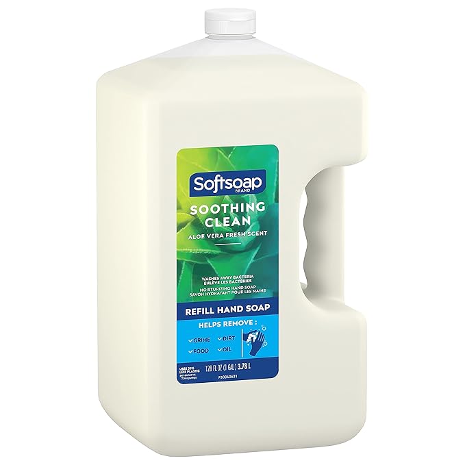 Softsoap Soothing Clean Liquid Hand Soap Refill, Aloe Vera Scent, 1 Gallon (201900) (792739)