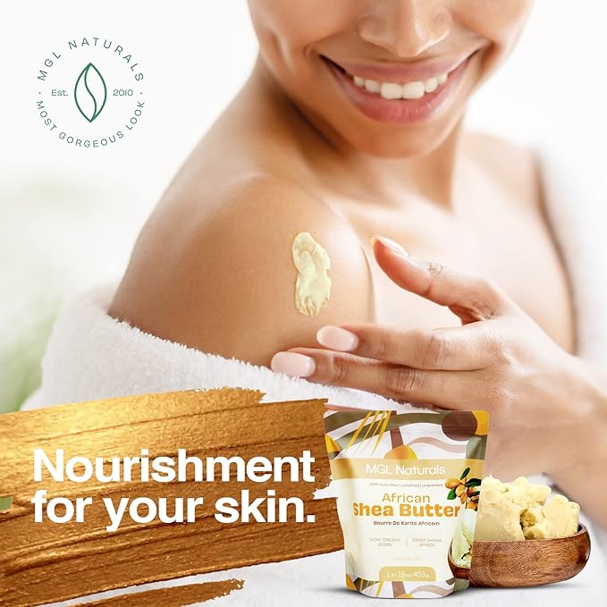 Raw Unrefined Shea Butter Ivory 1 lb, African, 100% Pure, Raw, Unrefined, Grade A. Nourish and moisturize the skin and hair. Use alone or DIY recipes. From Ghana, West Africa. (16oz)