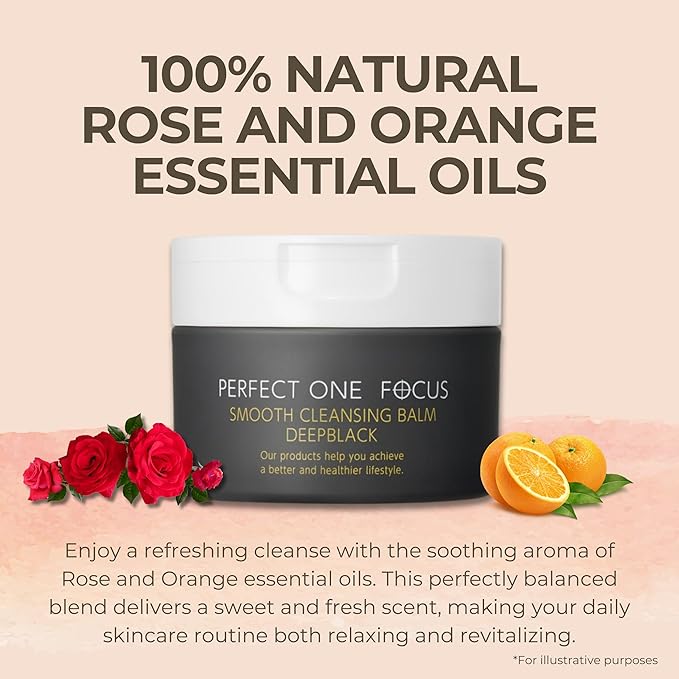 Smooth Cleansing Balm Deep Black – Pore Cleansing & Makeup Removal – Suitable for Sensitive Skin, Eyelash Extensions Safe, 2.64oz (1, Black)