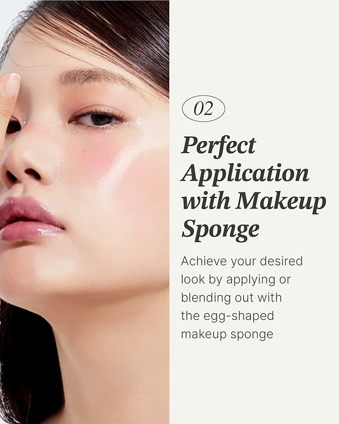 Glint Stick Highlighter Special Set (Milky Moon(Set), 0.24oz + Egg-Shaped Makeup Sponge) - Multi-Use Illuminator Stick. Korean Makeup by LG Beauty. Creamy & Blendable Color.