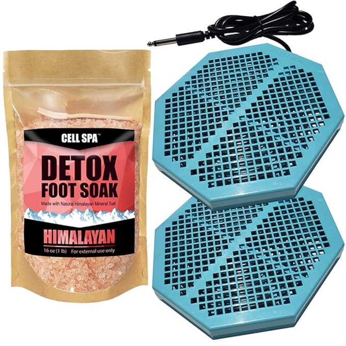 2 Pack CS-900 Twice Powerful 6.5" x 5.5" Ion Detox Foot Bath Arrays Coil Stainless Steel Aqua Ionic Cleanse Array Compatible With Most 1/4" Plug Type Detox Machines (HIMALAYAN)