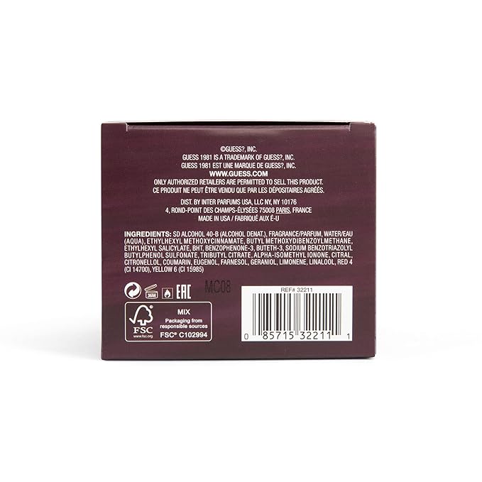 Guess 1981 Los Angeles Eau De Toilette Cologne Spray for Men, 3.4 Fl. Oz.