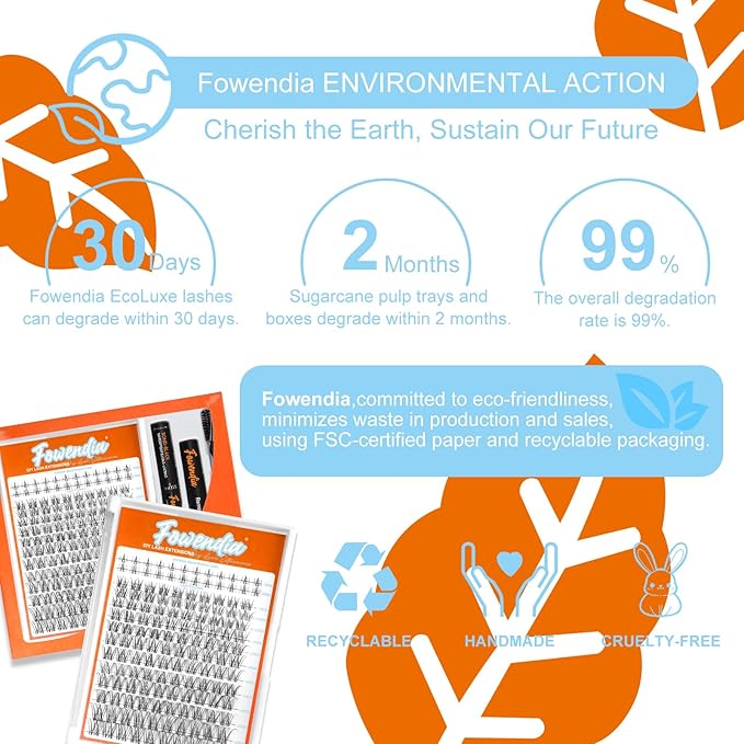 Individual Cluster Lashes D Curl DIY Extension Kit - Classic 8-18mm With Bond, Seal, and Remover - Ultra-Invisible Band, No-Glue Lower Lashes, First Met-Kit