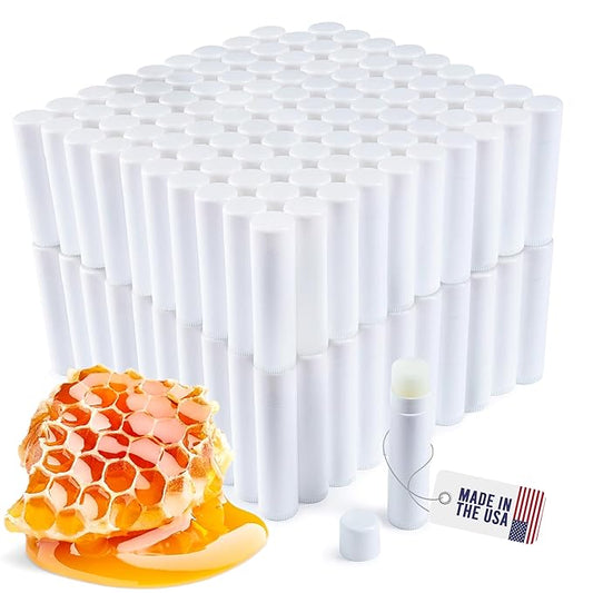 BELLADONNA Lip Balm Bulk Unlabeled - Made in USA Bulk Chapstick - Natural Ingredients Vitamin E Shea Butter - Custom Chapstick Bulk For Party & Wedding Favors (200 Count, Honey)