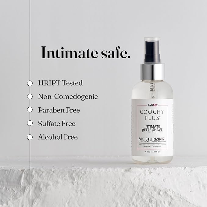 IntiMD Coochy Plus HydroLock Moisturizing+ 3-Steps Kit Intimate Shave Gift Set: Nouria Pre-Shave Elixir Oil + Coochy Plus Shave Cream Citrus Elixir + Coochy Plus After Shave Protection Mist