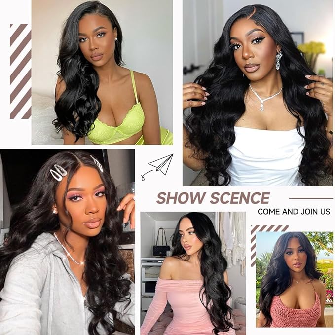 24 Inch 13x6 HD Lace Front Wigs Human Hair Body Wave Lace Front Wigs Human Hair Pre Plucked 200% Density Transparent Lace Frontal Wigs Human Hair Lace Front Wigs Baby Hair Wig for Women