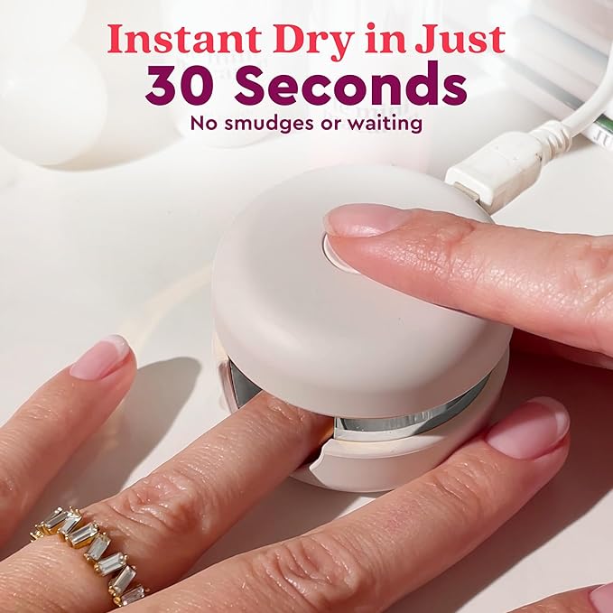 le mini macaron Gel Nail Polish Kit with LED Light, DIY At-Home Polish Nail Kit | Non-Toxic, Fast-Drying 3-in-1 Set for Long-Lasting, Salon-Quality Nails, File, and Remover Wraps (Ruby Red)