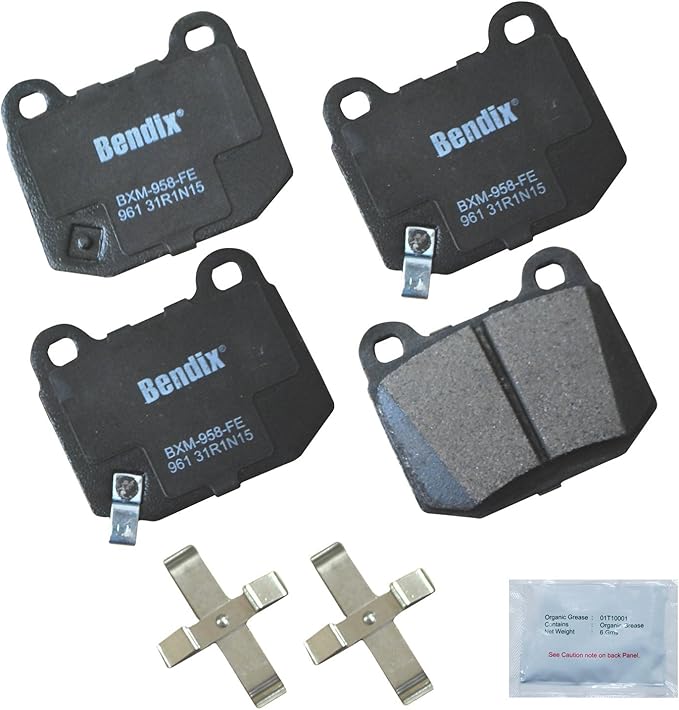 Bendix Priority1 CFM961 Semi-Metallic Rear Brake Pads for Select Models INFINITI G35, Mitsubishi Lancer, Nissan 350Z, Subaru BRZ, Impreza, WRX STI, STI