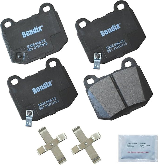 Bendix Priority1 CFM961 Semi-Metallic Rear Brake Pads for Select Models INFINITI G35, Mitsubishi Lancer, Nissan 350Z, Subaru BRZ, Impreza, WRX STI, STI