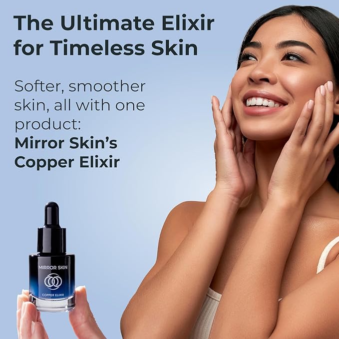 (2-Pack) - Copper Peptides Face Serum - Boost Collagen & Cell Renewal - Firm, Tone & Glow - Shea Butter, Witch Hazel & Apple Stem Cells - Facial Skin Care Products, Beauty & Self Care