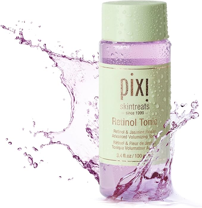 Pixi Retinol Tonic, Smoothing & Firming Facial Toner, Enhanced with Peptides to Boost Collagen Production, Alcohol-Free Daily Rejuvenating Toner, 100ml/ 3.4 fl oz