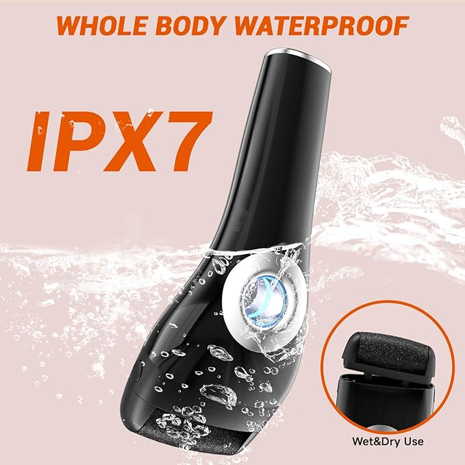 Upgraded Rechargeable Foot Callus Remover, Professional Electric Foot File, 10 in 1 Pedicure Tools Foot Care Kit Pedi Feet Care for Dead, Hard Cracked Dry Skin Ideal Gift (Black)