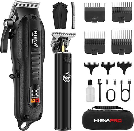 Professional Hair Clippers Set for Men,Cordless Rechargeable Clippers Set and Trimmers Kit, Haircut Clipper Set for Barbers with LED Display, Gifts for Men