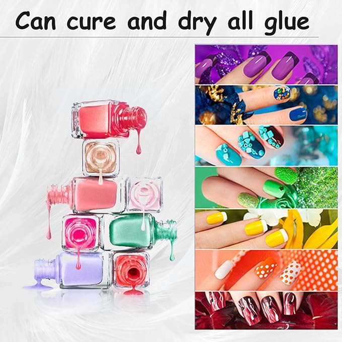 Watris Veiyi 300W Nail Polish Dryer, Nail Fan Dryer for Regular Polish, Hot & Cold Wind Nail Blower Dryer for Manicure Salon and Daily Home Use