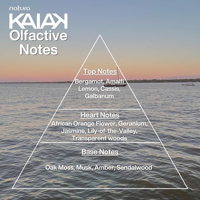 natura Kaiak Classic Eau de Toilette for Men - Aromatic Scent with Bergamot, Almalfi Lemon, Jasmine, Woods, & Musk - Long-Lasting Fragrance 100ml