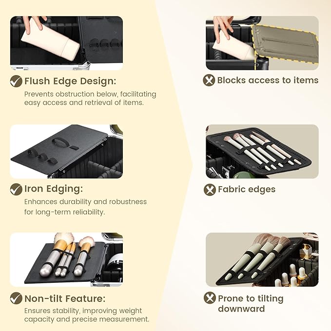 Makeup Case with Magnetic LED Mirror Travel Cosmetic Organizer Portable Makeup Box with Lighted Up Mirror Make Up Vanity Nail Box Lipstick Artist Storage with Lockable Dividers Brush Holder Shiny Blue