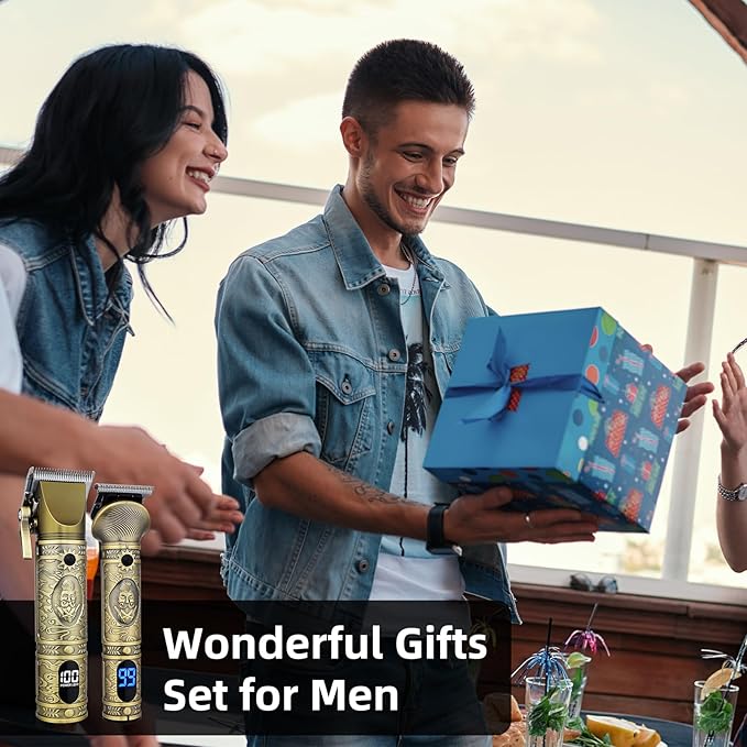 Clippers and Trimmers Set, Beard Trimmer, Electric Razors Shaver for Men, Professional Hair Clipper for Barbers Hair Cutting Set, Mens Grooming Kit w/Mustache Nose Hair Trimmer, Gifts for Him