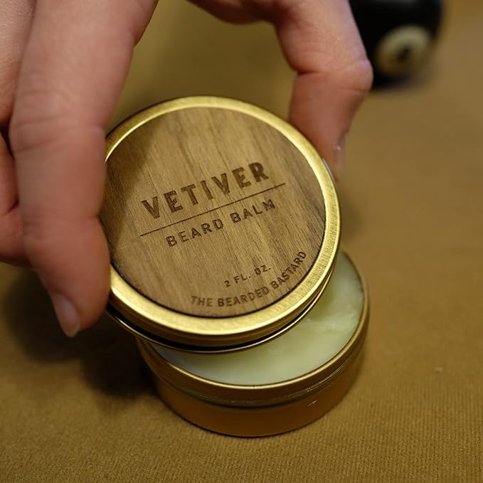 TBB Vetiver Beard Balm for Men | Tame & Style Your Beard | Beard Conditioner with Shea Butter, Jojoba Oil, Argan Oil (2 Oz.)