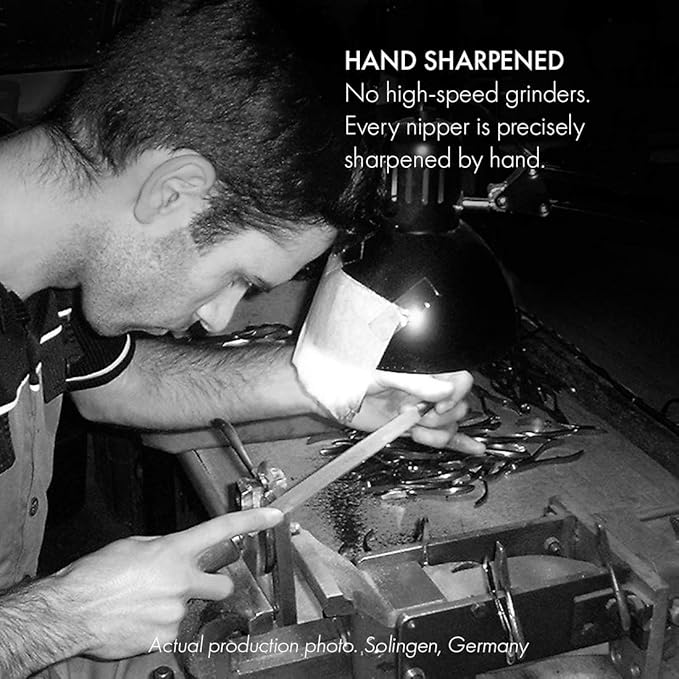 GERMANIKURE 7pc Manicure Set in Beige Leather Case - FINOX Stainless Steel Tools Made in Germany, Glass Nail Care Supplies Made in Czech Republic – Professional Cuticle and Nail Care Kit