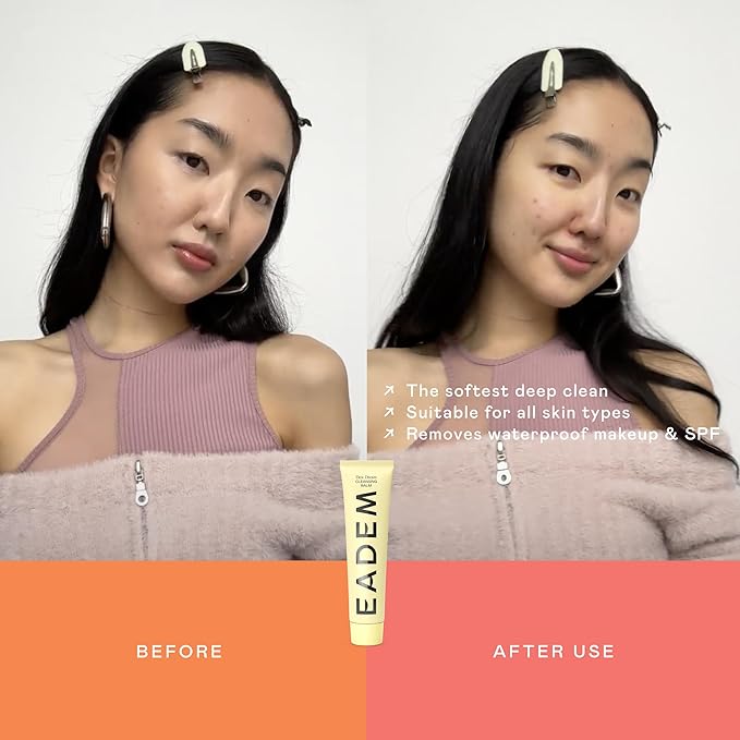 EADEM Dew Dream Hydrating Cleansing Balm & Makeup Remover with Moringa & Tiger Grass, Facial Cleanser & Skincare Moisturizer, Hydrating Skin Care Make Up Remover Balm, Mothers Day Gifts, 3.4 oz