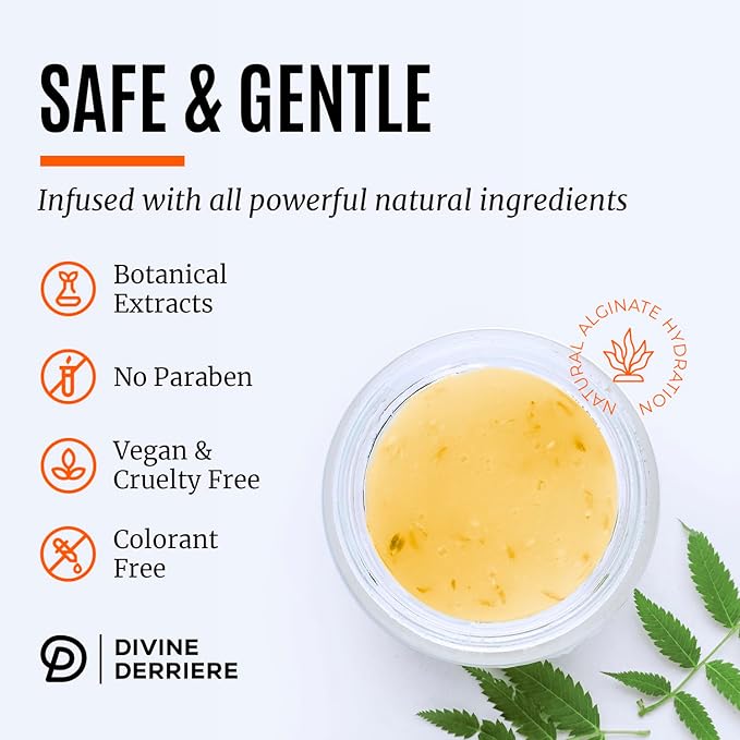 Divine Derriere Vajacial Hydrogel Mask - Premium Modeling Mask with Turmeric & Vitamin C - Deeply Purifying & Super Hydrating Facial and Vajacial Masks, Hydro jelly Peel-Off Powder Complete Kit