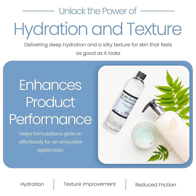 Dimethicone Oil Pure (250 mL / 8.45 Fl Oz) DIY Pure Dimethicone Cosmetic Grade Skin Moisturizer and Head Lice Treatment, Liquid Silicone for, Gun Oil