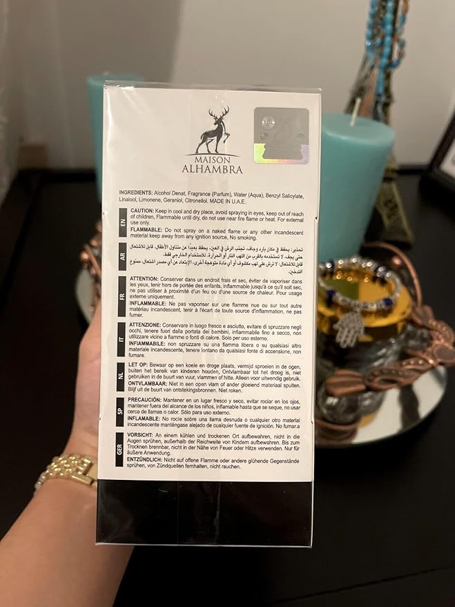 Jean Lowe Noir by Maison Alhambra for Men - 3.4 oz EDP Spray