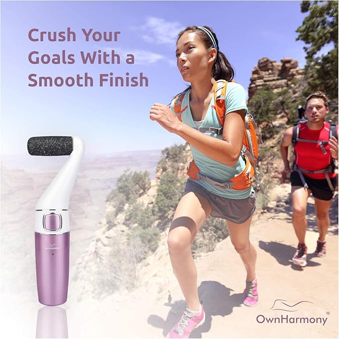 Own Harmony Electric Callus Remover for Feet and 6 Rollers Bundle: Rechargeable Pedicure Tools & Professional Foot Care for Women - Electronic Foot File Sander - Best for Hard Dry, Dead, Cracked Skin