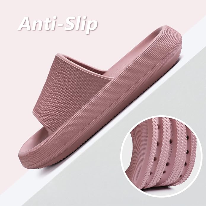 Menore Slippers for Women and Men Quick Drying, Parent-Child EVA Open Toe Soft Slippers, Non-Slip Soft Shower Spa Bath Pool Gym Beach House Sandals for Indoor & Outdoor