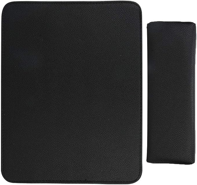 Nail Pillow,Durable Soft Washable Nail Art Hand Pillow Arm Rest Holder Cushion Mat Set Manicure Tool for Beauty Salon (Black)