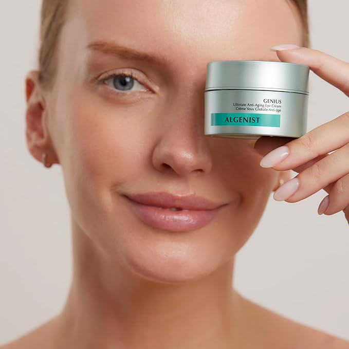Algenist GENIUS Ultimate Anti-Aging Eye Cream - Firming Under Eye Cream with Collagen + Microalgae Oil - Helps to Visibly Plump, Smooth and Restore Radiance To Delicate Eye Area (15ml)