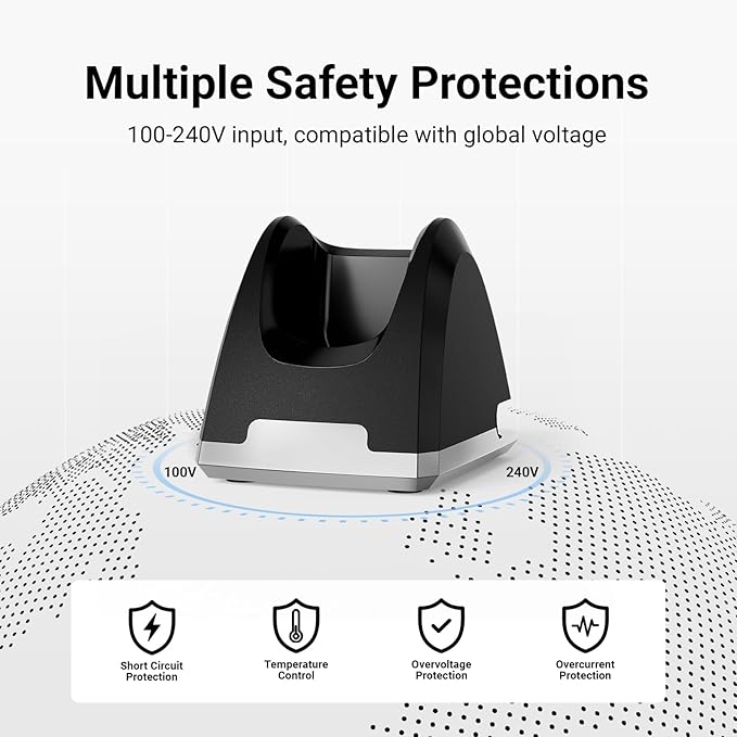 Charger for Wahl Professional Cordless Clipper, Charger Stand Compatible with Wahl, Sterling and 5-Star Cord Clippers 8148 8481 8591 81919 Replacement Parts 3801 Adapter (ONLY Charging Station Base)