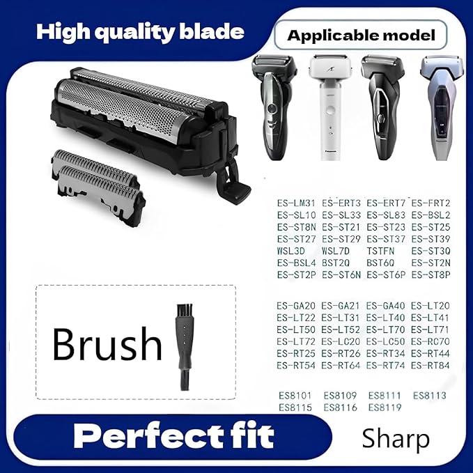 Replacement Film and Blade for Shaver Replacement Heads ES9087 ES9068 ES8101 Electric Shaver Head Cutter Blade Set Accessories Compatible with ES-CST2Q, ES-CST2S, ES-CST2R, ES-CST2T