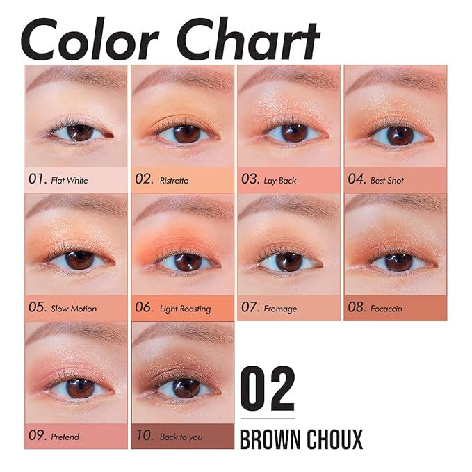 CLIO Pro Eye Shadow Palette | Matte, Shimmer, Glitter, Pearls, Highly Pigments, Long-Wearing Valentine's day Gifts (002 Brown Choux)