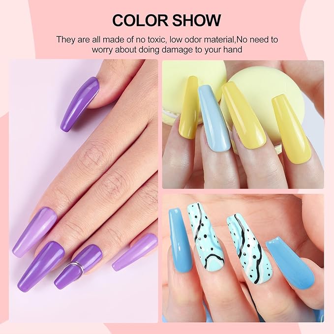 COSCELIA 53ps Gel Nail Polish Kit with U V light and Drill Starter Kit 35 Colors Gel Polish 5pcs Top Base Coat LED Lamp Nail Art All Seasons Gel Manicure Kit Gifts for Women