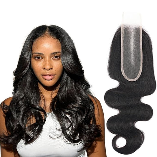 2x6 Body Wave HD Transparent Lace Closure 14 Inch Wet and Wavy 10A Brazilian Virgin Human Hair Lace Closure Natural Black