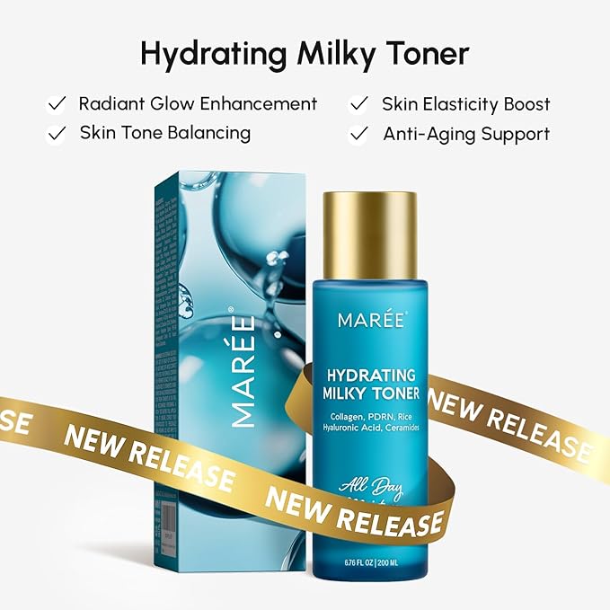 MAREE Pore Minimizer for Face Toner – Witch Hazel Toner with Niacinamide & Marine Collagen – Gentle Exfoliating Oil Control Facial Toner for Women – BHA Liquid Exfoliant – Alcohol Free Tonico Facial