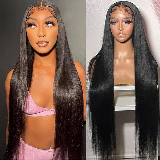 20 Inch Lace Front Wigs Human Hair 180% Density 13x4 HD Lace Front Wigs Human Hair Pre Plucked Glueless Wigs Human Hair for Women Straight Lace Frontal Wigs Human Hair