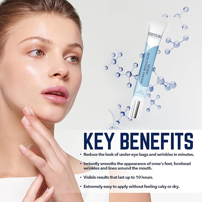 Rapid Reduction Eye Serum - Visibly Reduces Under-Eye Bags, Wrinkles, Dark Circles, Fine Lines & Crow's Feet Instantly, Anti Aging Wrinkle Remover for Face-10ML