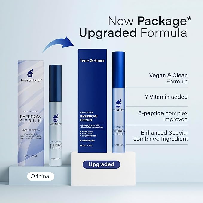 Eyebrow Growth Serum - Natural Eyebrow Serum and Enhancer for Thicker Brows and Grow Bows Faster, Longer, Fuller - 5mL