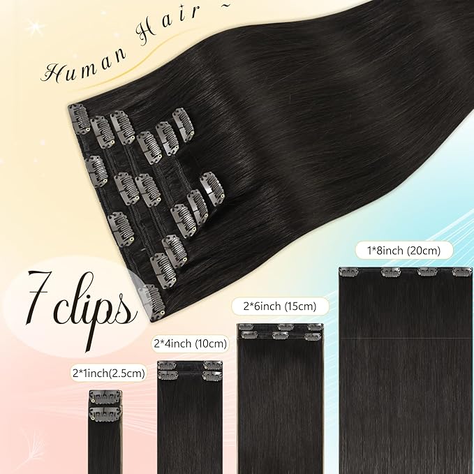 Dark Brown Clip in Hair Extensions Real Human Hair Straight Remy Hair Extensions for Women 12 Inch 75g Clip in Brown Hair Extension Human Hair