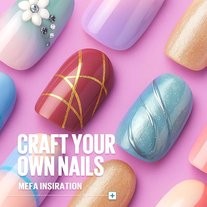 MEFA Gel Nail Polish Set 12 Colors Summer Tropical Breeze Collection Chameleon Gel Polish Kit Blue Green Purple Soak Off Nude Brown Manicure Gifts for Women Girl DIY Salon Home