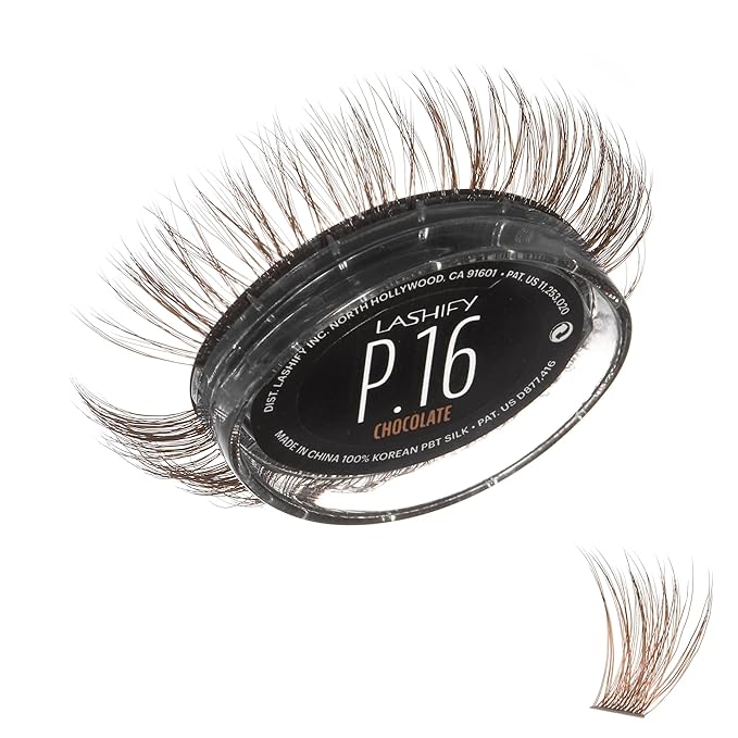 Lashify Plushy 16mm Gossamer Lashes in Chocolate Color, Easy DIY False Lashes for a Voluminous Yet Still Natural Look