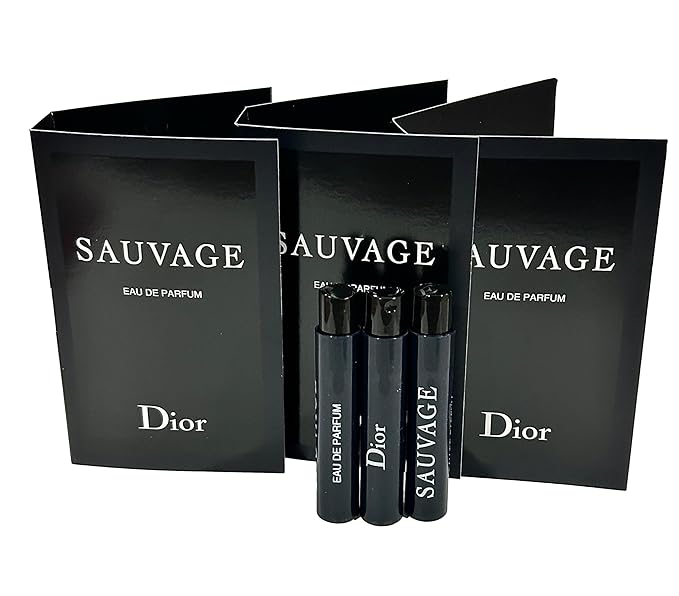 Dior Christian SAUVAGE MEN Sample Perfume EDP Vial 1 ml /0.03 oz - 3 PCS - Set of 3