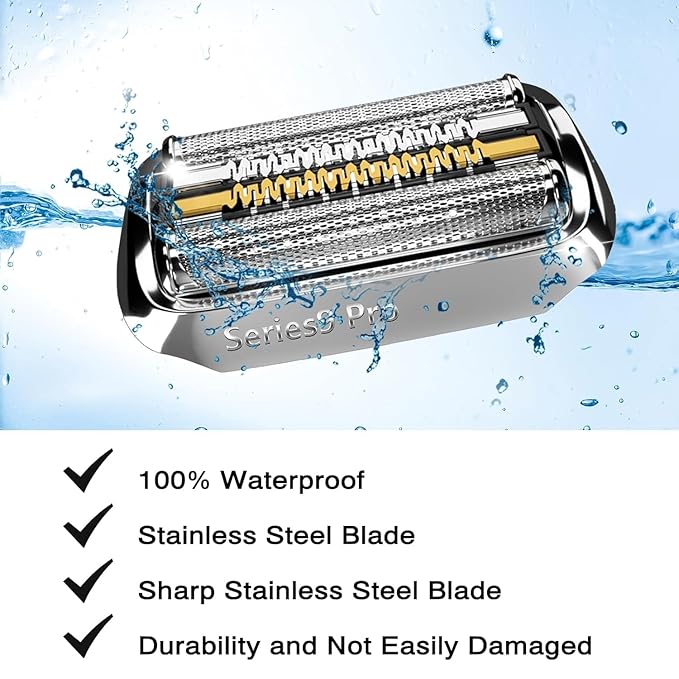 Series 9 Shaver Head Replacement Part 94M Compatible with Braun S9 Pro Replacement Heads,94M Blades for Braun Series 9 Electric Razors 9290cc,9370cc,9376cc,9293s,9260s,9295cc,9390cc,9330s