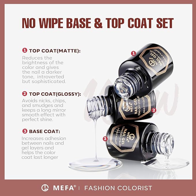 MEFA Gel Nail Polish Kit 23 Pcs, 20 Summer Gel Polish Colors Pink Red Glitter Blue Gel Nail Set Modern Muse Collection Starters Nails Art Manicure DIY Home Gifts